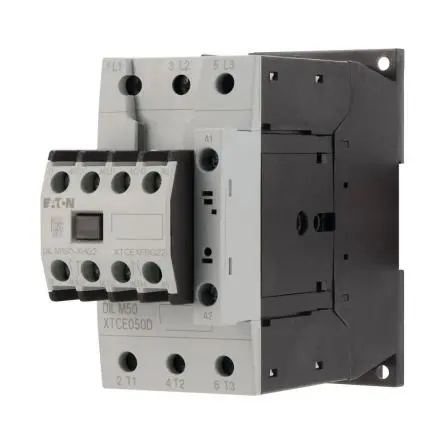 Produktfoto 1 von Eaton DILM Schütz 24V dc, 27 V dc-Spule, 3-polig, 400V / 50 A 24V dc, 27 V dc 22 kW Motorsteuerung, Umkehrend