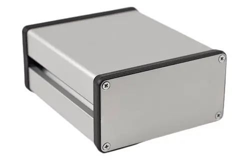 Produktfoto 1 von Hammond 1455; Universalgehäuse; Aluminium; Hell eloxiert IP54 Breite 103 mm Höhe 53 mm Länge 120 mm