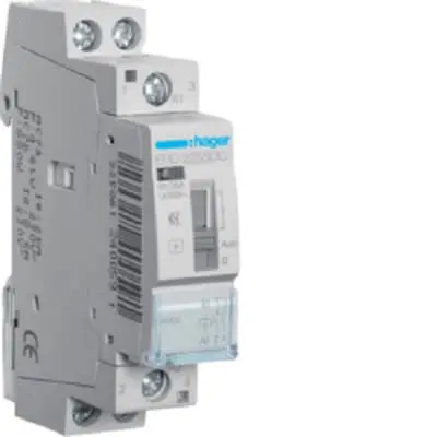 Produktfoto 1 von Hager ERD Schütz 24V-Spule, 2-polig, 230V / 25 A 24V 4.6 kW 2 Schließer Lastkontrolle