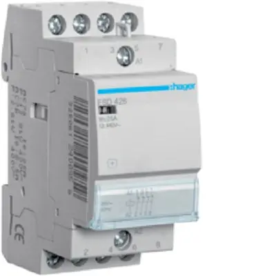 Produktfoto 1 von Hager ESD Schütz 24 V-Spule, 4-polig, 400V / 25 A 0 V 4.6 kW 4 Öffner