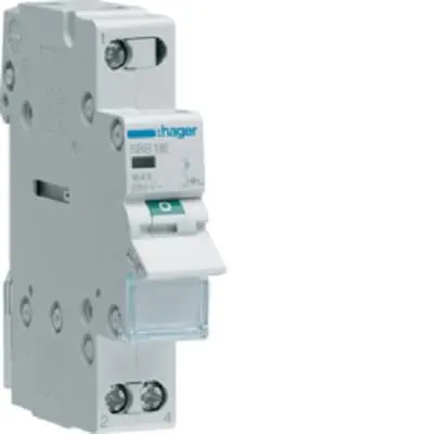 Produktfoto 1 von Hager 230 V ac Modularer Schalter SPST Schraubklemmen