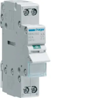 Produktfoto 1 von Hager 230 V ac Modularer Schalter 1 Schließer/1 Öffner Schraube