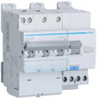 Produktfoto 1 von Hager ADC FI/LS-Schalter (RCBO) 32A, 3-polig Typ AC, Empfindlichkeit 30 mA