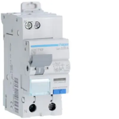 Produktfoto 1 von Hager ADC7 FI/LS-Schalter (RCBO) 10A, 1-polig Typ AC, Empfindlichkeit 30 mA