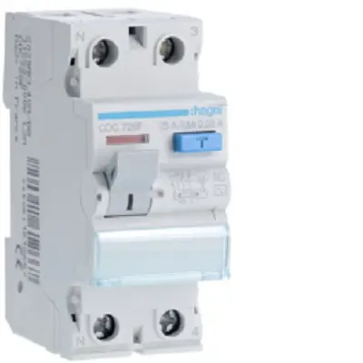 Produktfoto 1 von Hager CDC RCD/FI-Schalter, 2-polig, 25A, 30mA Typ AC 230V