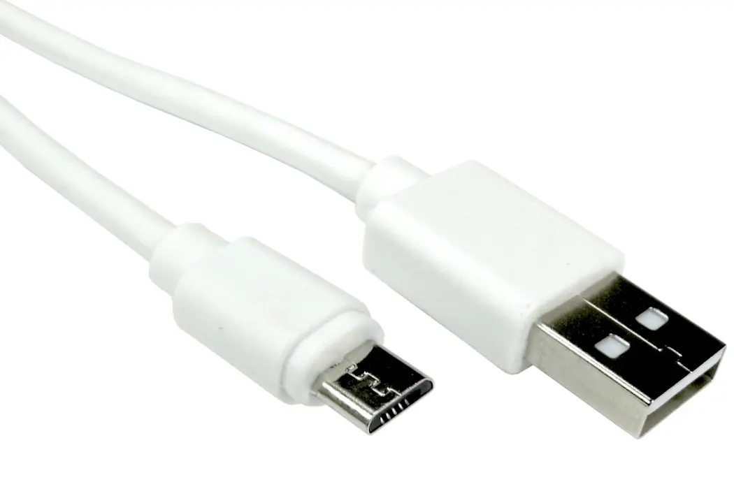 Produktfoto 1 von RS PRO USB-Kabel, USBA / Micro-USB B, 1m USB 2.0 Weiß