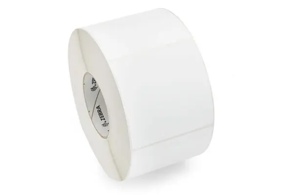 Produktfoto 1 von Zebra Etikette auf Rolle B. 70 mm auf Weiß Weiß Thermodirekt, Papieretikett mit permanentem Acrylkleber