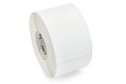 Produktfoto 1 von Zebra Etikette auf Rolle B. 70 mm auf Weiß Weiß Thermodirekt, Papieretikett mit permanentem Acrylkleber