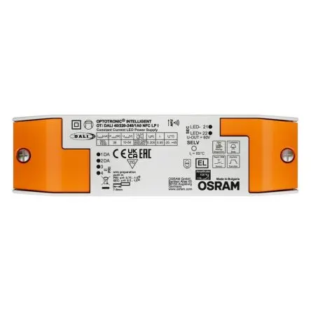 Produktfoto 1 von Osram LED Konstantspannungs-Treiber, 38 W 220V, 240 V Kompakter Konstantstrom-LED-Treiber 1050mA, 350 mA, Ausgang 60V