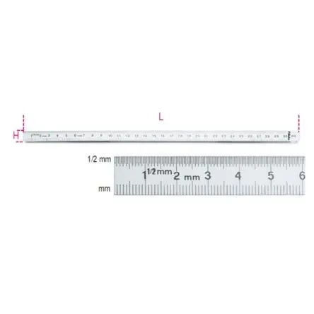 Produktfoto 1 von BETA Edelstahl Lineal Metrisch Flexibel 300 mm x 13mm