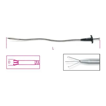Produktfoto 1 von BETA 1713M Stahl Flexibles Pickup-Werkzeug Aufnahmewerkzeug, Länge 500 mm