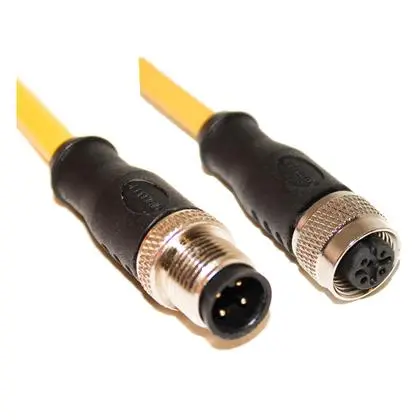 Produktfoto 1 von Mueller Electric C4AC05, 4-polig Sensor-Betätigungselementkabel, M12, Gerade Stecker 4 / M12, Gerade Buchse, Länge 5 m