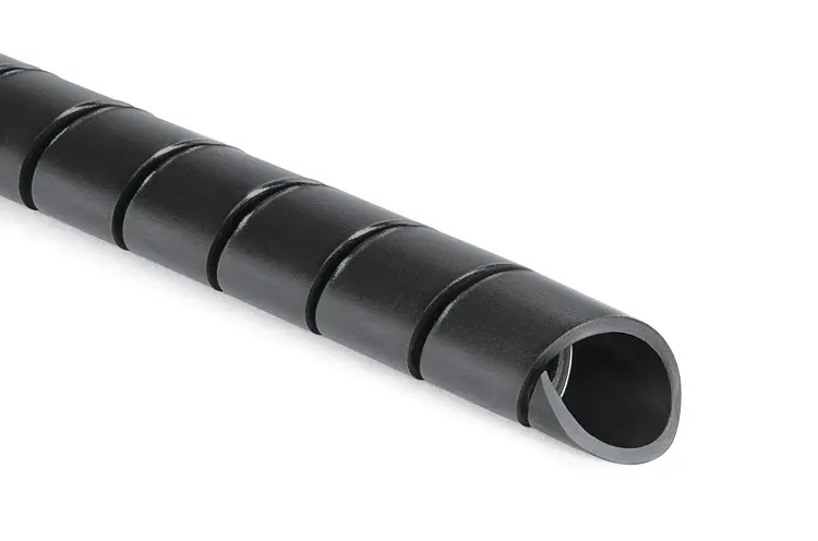 Produktfoto 1 von HellermannTyton SBPE Spiral-Kabelumwicklung / 40 mm Polyethylen Schwarz, für Kabel-Ø 7.5 mm bis 40 mm, Länge 30 m