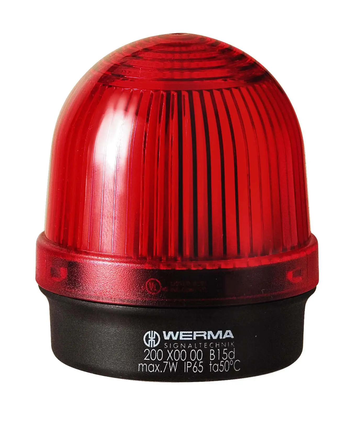 Produktfoto 1 von Werma 200 Glühlampe, Dauer Signalleuchte Rot, 12 → 230 V, Ø 46mm x 66mm