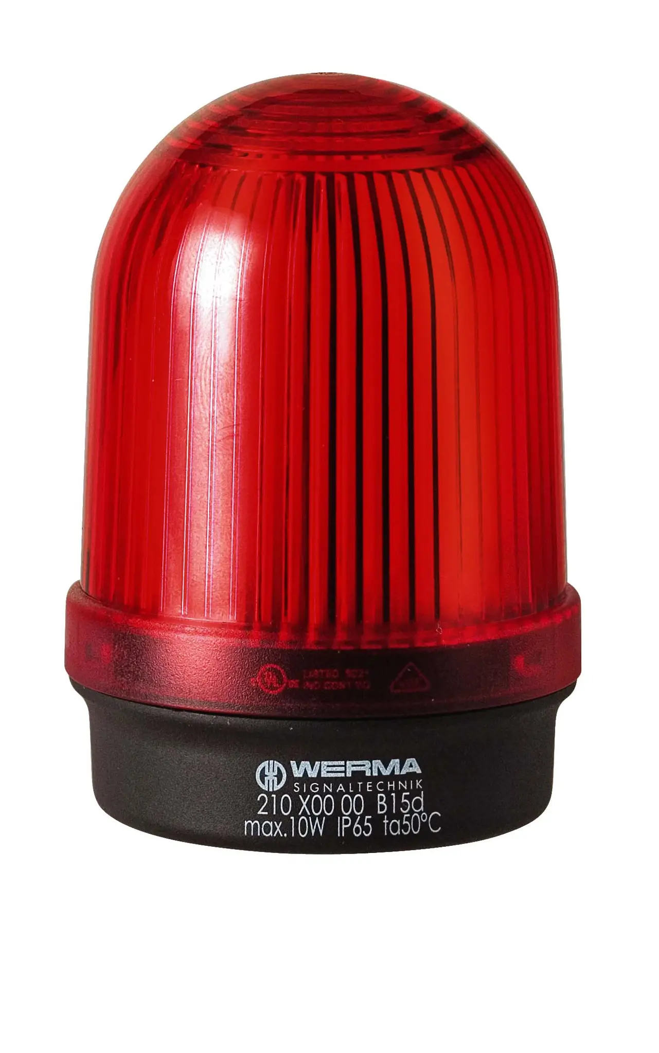 Produktfoto 1 von Werma 210 BA 15d, Dauer Signalleuchte Rot, 12 → 230 V, Ø 57mm x 81mm