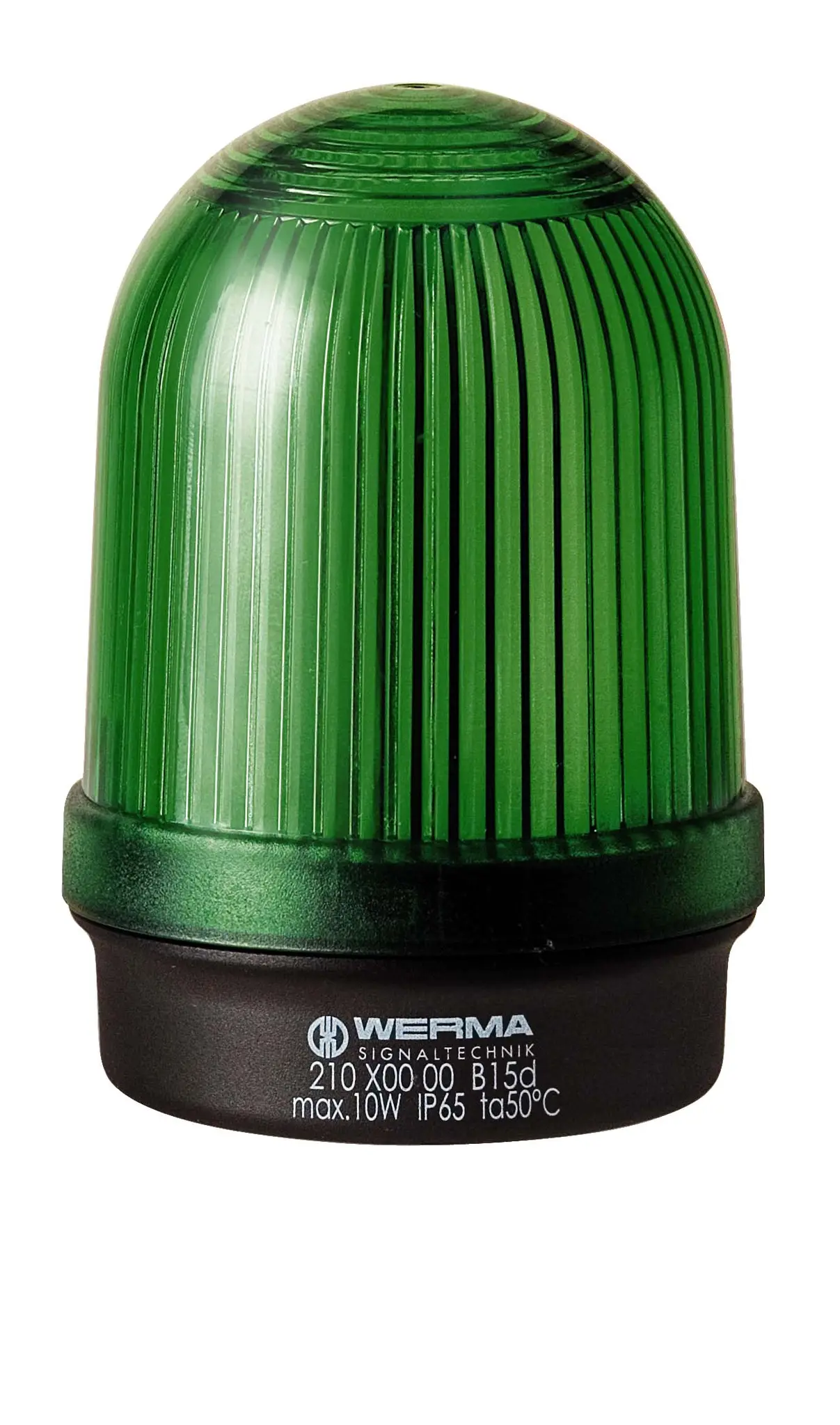 Produktfoto 1 von Werma 210 BA 15d, Dauer Signalleuchte Grün, 12 → 230 V, Ø 57mm x 81mm
