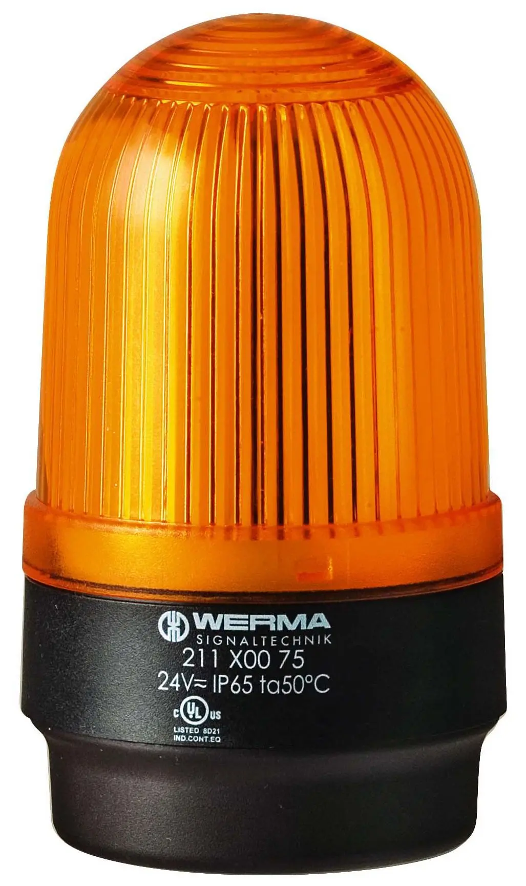 Produktfoto 1 von Werma 211 LED, Dauer Signalleuchte Gelb, 24 V, Ø 58mm x 97mm