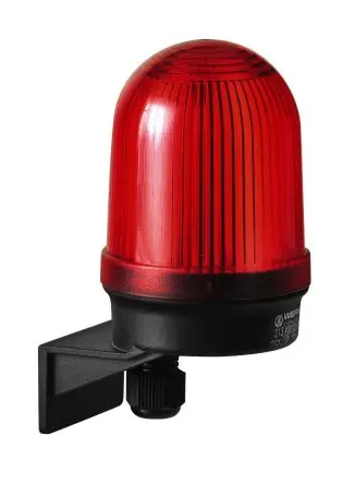 Produktfoto 1 von Werma 213 Blinken Dauerbetrieb Signalleuchte 230V Rot Wand, Ø 57 mm x 107 mm IP65