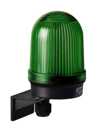 Produktfoto 1 von Werma 213 Blinken Dauerbetrieb Signalleuchte 230V Grün Wand, Ø 57 mm x 107 mm IP65