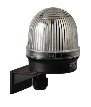 Produktfoto 1 von Werma 203 Blinken Dauerbetrieb Signalleuchte 230V Klar Wand, Ø 57 mm x 91 mm IP65