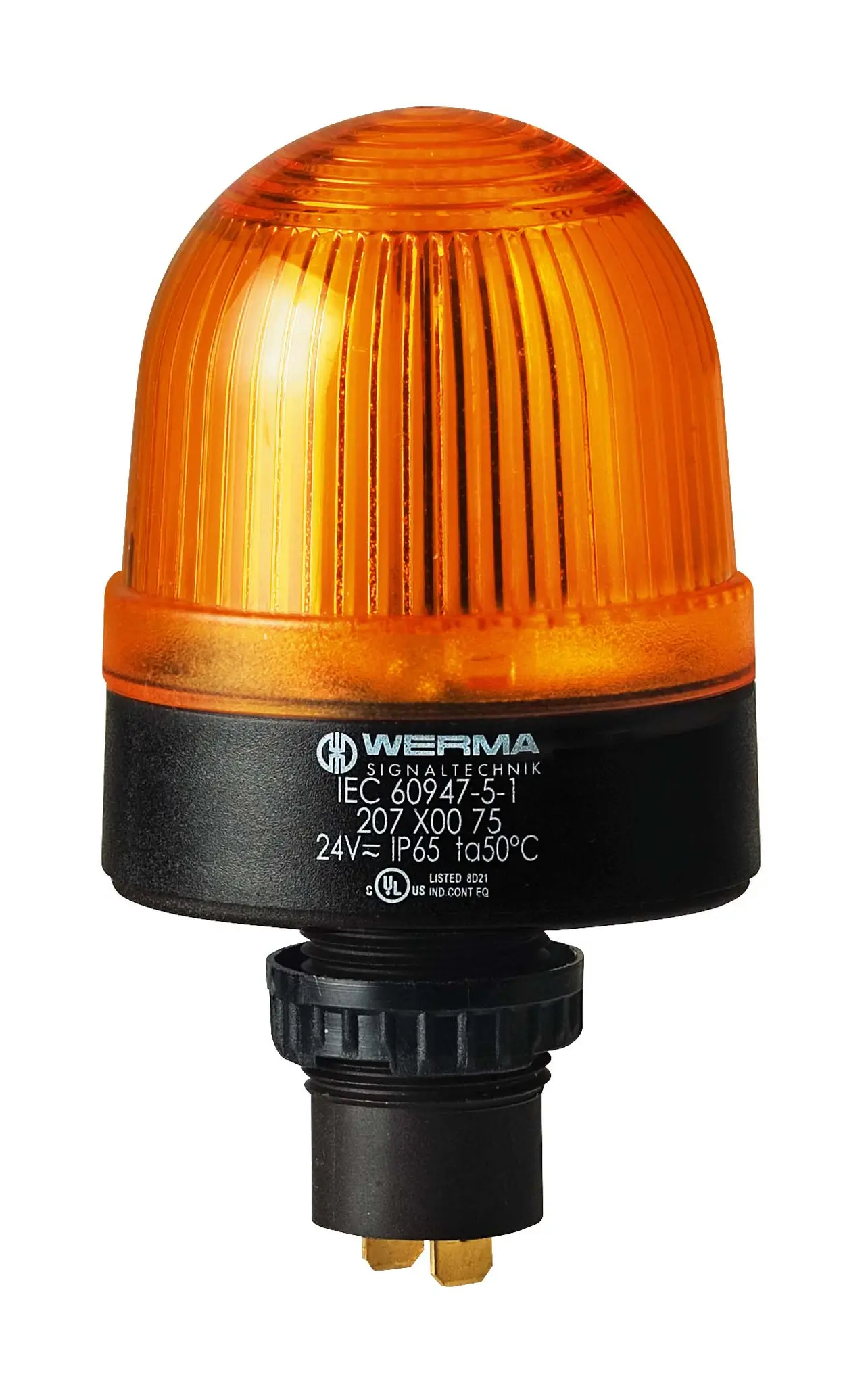 Produktfoto 1 von Werma 207 LED, Dauer Signalleuchte Gelb, 115 V