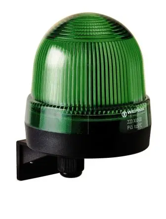 Produktfoto 1 von Werma 223 Blinken Dauerbetrieb Signalleuchte 230V Grün Wand, Ø 75 mm x 105 mm IP65