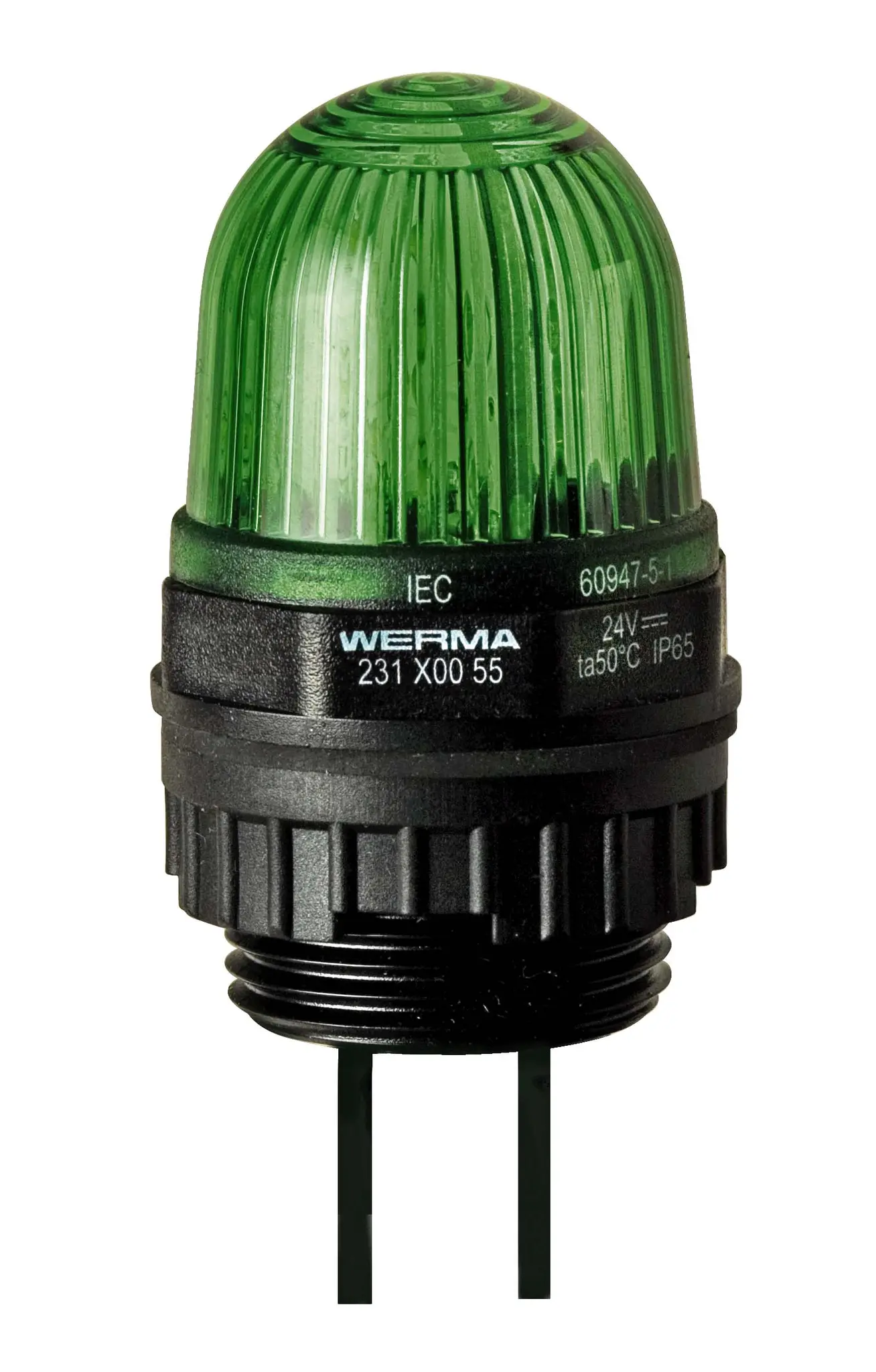 Produktfoto 1 von Werma 231 LED, Dauer Signalleuchte Grün, 12 V