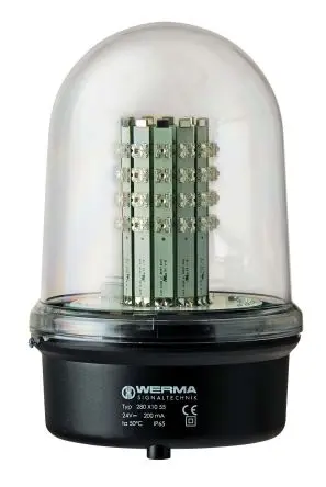 Produktfoto 1 von Werma 280 LED Dauerbetrieb Lichtmodul 50V Rot Oberfläche, Ø 142 mm x 218 mm IP65