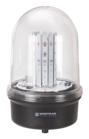 Produktfoto 1 von Werma 280 LED Dauerbetrieb Lichtmodul 230V Rot Oberfläche, Ø 142 mm x 218 mm IP65