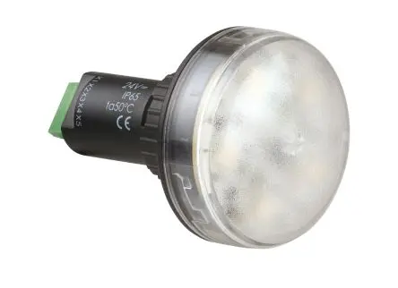 Produktfoto 1 von Werma 239 LED Dauerbetrieb Signalleuchte 24V Gelb, Weiß, Rot, Grün, Blau Eingebaut, Ø 50 mm x 78 mm IP65