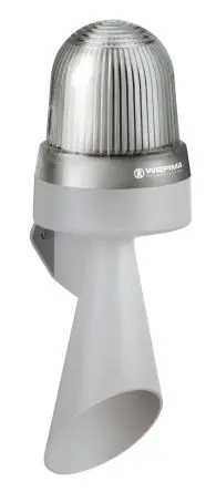 Produktfoto 1 von Werma 434 LED, Dauerbetrieb-Licht Alarm-Leuchtmelder 24V Klar IP65 Wand / 92 dB 114 dB @ 1m