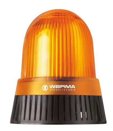 Produktfoto 1 von Werma 430 LED, Dauerbetrieb-Licht Beacon-Sounder-Kombination 230V Gelb IP65 Basis / 92 dB 98 dB @ 1m