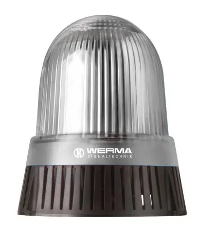 Produktfoto 1 von Werma 431 LED, Dauerbetrieb-Licht Beacon-Sounder-Kombination 24V Klar IP65 Basis / 92 dB 114 dB @ 1m