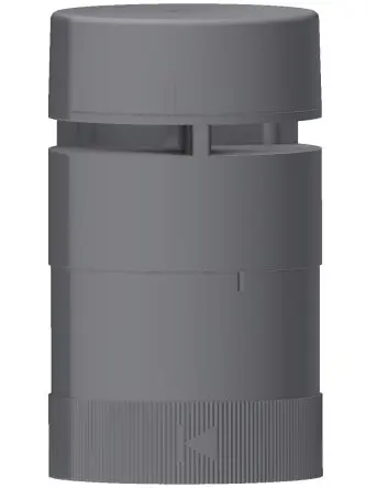 Produktfoto 1 von Werma KS40 Sirene 24V Grau Wechselstrom/Gleichstrom IP69K, IP66, 40 mm x 40 mm