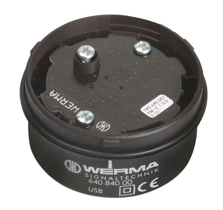 Produktfoto 1 von Werma KS71 Klemmenelement 5V Schwarz DC IP65, 70 mm x 41 mm