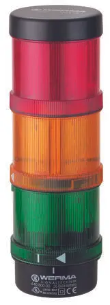 Produktfoto 1 von Werma KS71 LED Signalturm Keine Summer-Komponente 3-stufig Linse Grün, Gelb, Rot 115V Basis, Wand 212 mm