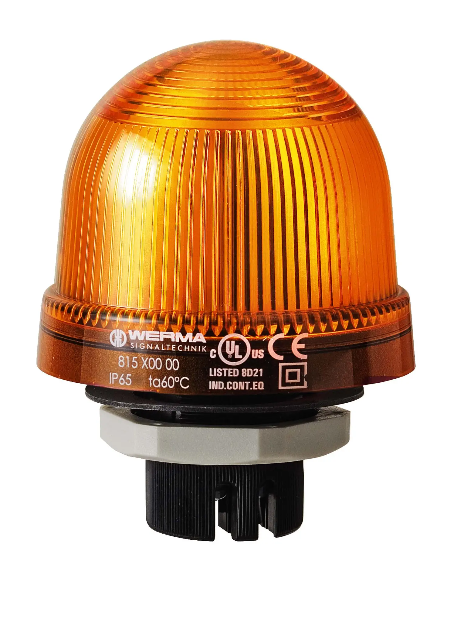 Produktfoto 1 von Werma 816 LED, Dauer Signalleuchte Gelb, 24 V