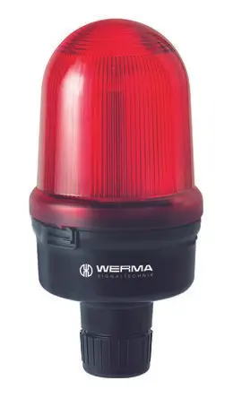 Produktfoto 1 von Werma 826 Blinken Dauerbetrieb Signalleuchte 230V Rot Rohr, Ø 99 mm x 200 mm IP65