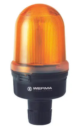 Produktfoto 1 von Werma 826 Blinken Dauerbetrieb Signalleuchte 230V Gelb Rohr, Ø 98 mm x 200 mm IP65