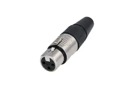 Produktfoto 1 von Re-An Products Gerade 3-polig Kabel Buchse Silber Schwarz, Silber XLR-Steckverbinder