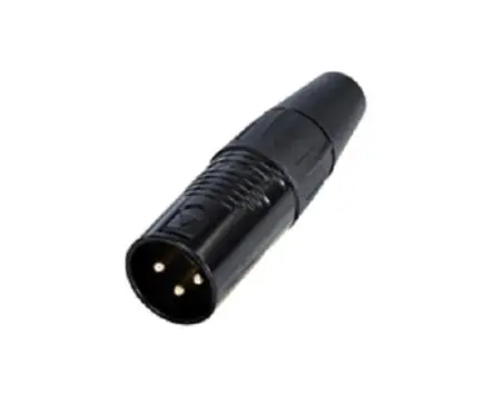 Produktfoto 1 von Re-An Products Gerade 3-polig Kabel Stecker Gold Schwarz XLR-Steckverbinder