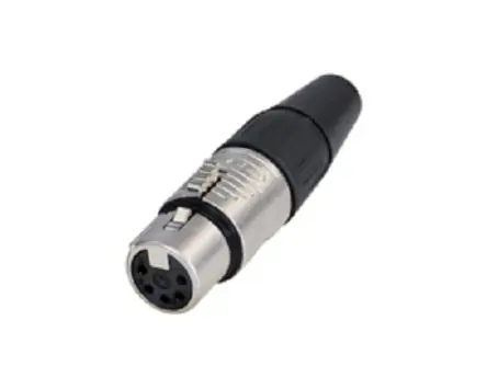 Produktfoto 1 von Re-An Products Gerade 5-polig Kabel Buchse Silber Schwarz, Silber XLR-Steckverbinder