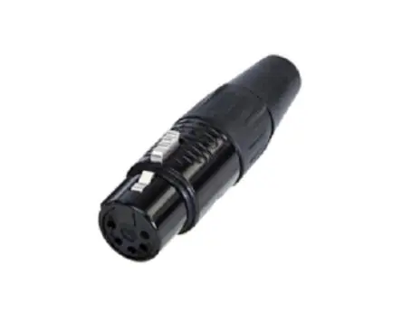 Produktfoto 1 von Re-An Products Gerade 5-polig Kabel Buchse Silber Schwarz XLR-Steckverbinder