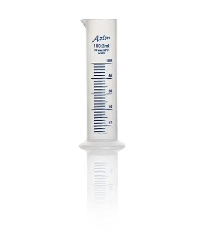 Produktfoto 1 von RS PRO Polypropylen Messzylinder, 100ml, ø 40 mm, L. 163 mm