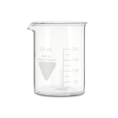 Produktfoto 1 von RS PRO Borosilikatglas Messbecher, Ø 70 mm / 250ml