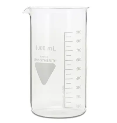Produktfoto 1 von RS PRO Borosilikatglas Messbecher, Ø 95 mm / 1L