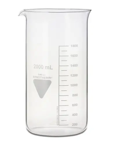 Produktfoto 1 von RS PRO Borosilikatglas Messbecher, Ø 120 mm / 2L