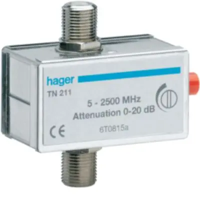 Produktfoto 1 von Hager HF-Dämpfungsglied KoaxialGerade 2400 MHz