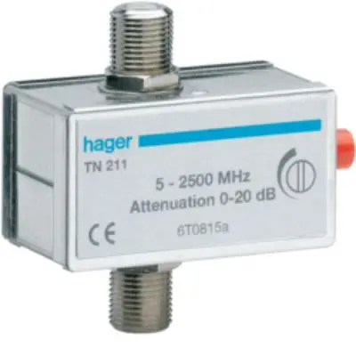 Produktfoto 1 von Hager HF-Dämpfungsglied KoaxialGerade 2400 MHz