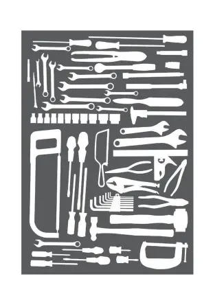 Produktfoto 1 von Bott Shadowboard-Kit Werkzeugsatz, Modular/Schubladeneinheit